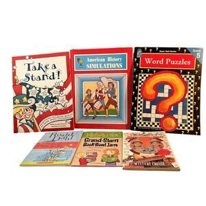 6 Children books Gr 5 Word Puzzles, Government  +
